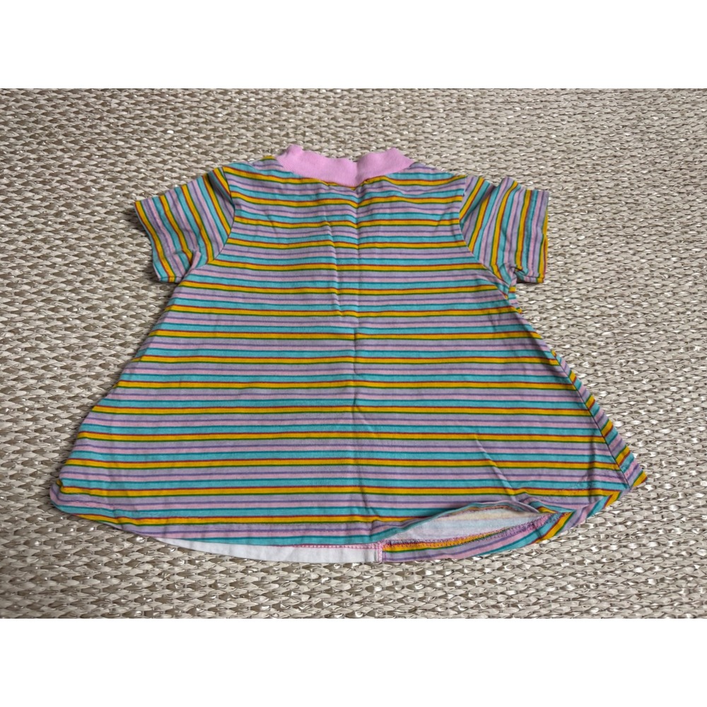 Disney Winnie the Pooh Vintage Stripe Floral toddler T-Shirt Pink 90's Y2K 3T - Picture 2 of 5